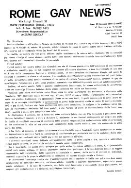 Lettera di Massimo Consoli al Direttore del quotidiano “L’Unità” Massimo D’Alema