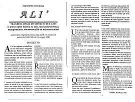 Opera di Massimo Consoli originale in due atti, sull’AIDS, tossicodipendenza, emarginazione, eterosessualità ed extracomunitari