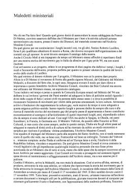 «Maledetti ministeriali»