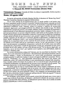Comunicato stampa. Omicidio di Ostia. La Chiesa è responsabile