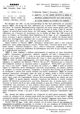 Lettera di Massimo Consoli destinata agli Onorevoli Deputati e Senatori della Repubblica Italiana