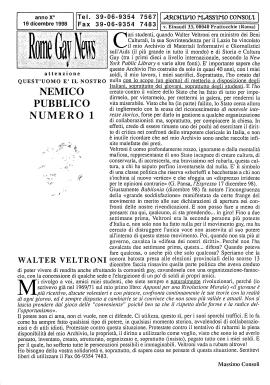 Articolo Rome Gay News dal titolo “attenzione, quest’uomo è il nostro nemico pubblico numero 1”